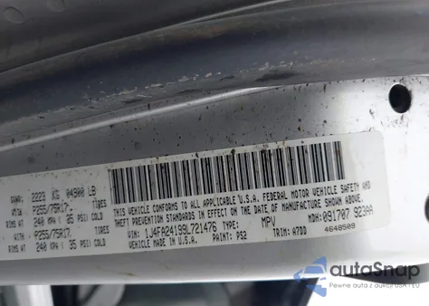 2009 Jeep Wrangler X из США, поврежденный, VIN 1J4FA24199L721476